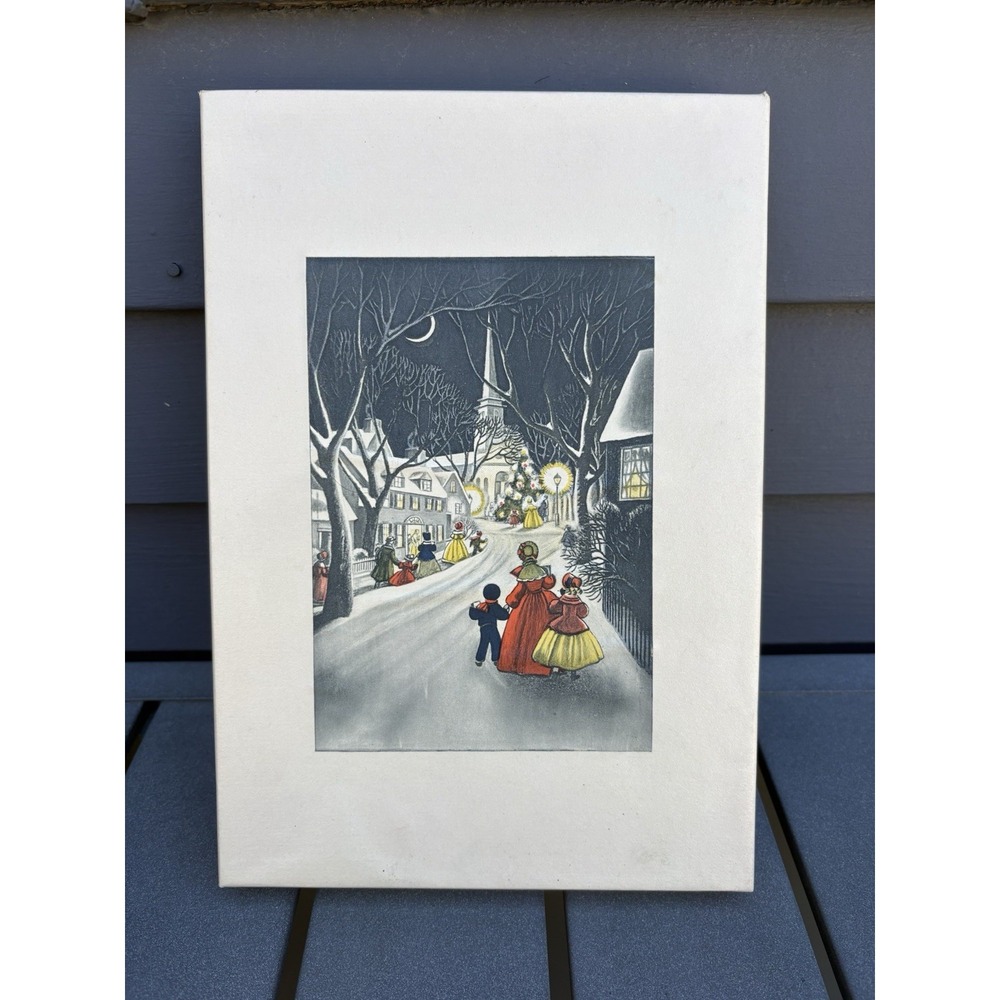 Vintage holiday decor Christmas department store gift silk stocking box 1930's